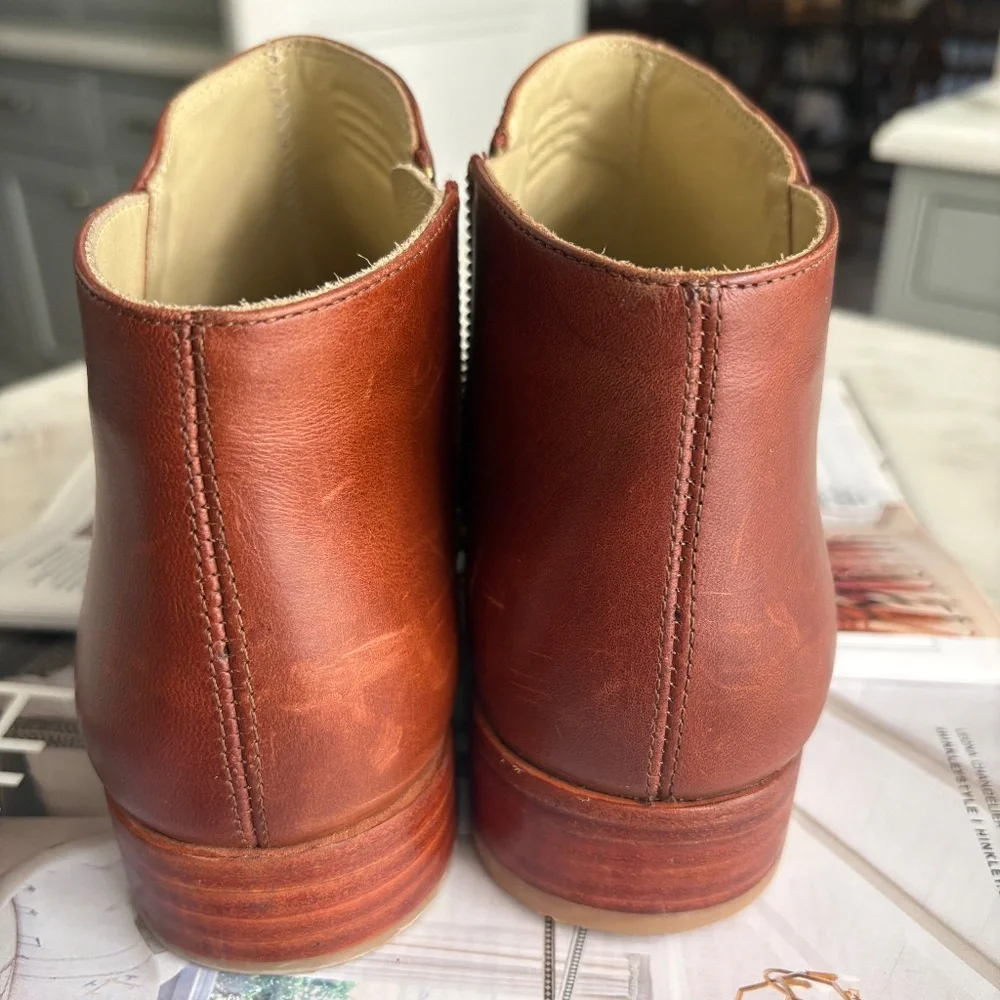 🍂 Nisolo Lana Boot size 10 Brandy Zipper Ankle Boot 🥾 - Picture 5 of 7